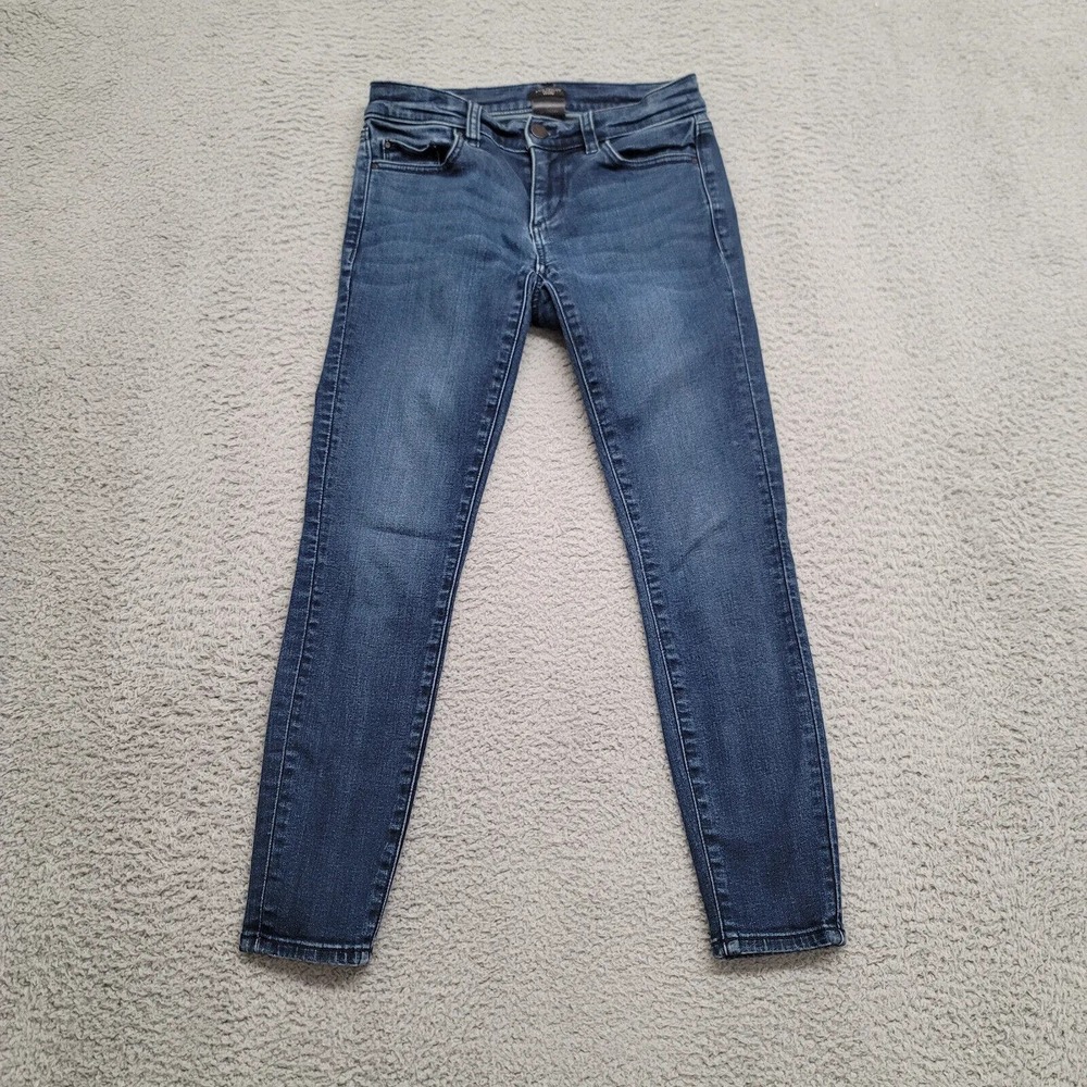 Ann Taylor Jeans Womens 2P Blue Denim‎ Denim Ankle Straight Distressed Casual